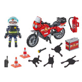 Playmobil Action Heroes Fire Motorcycle Building Set 71466 - Radar Toys