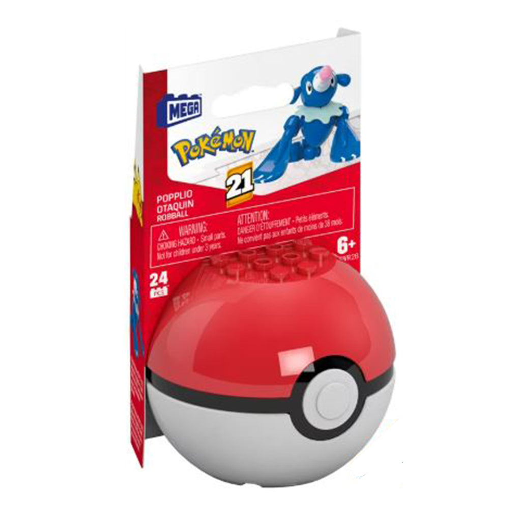 MEGA Pokemon Popplio With Poke Ball Building Set