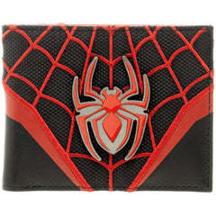 Bioworld Marvel Spider-Man Miles Morales Metal Emblem Bifold Wallet - Radar Toys