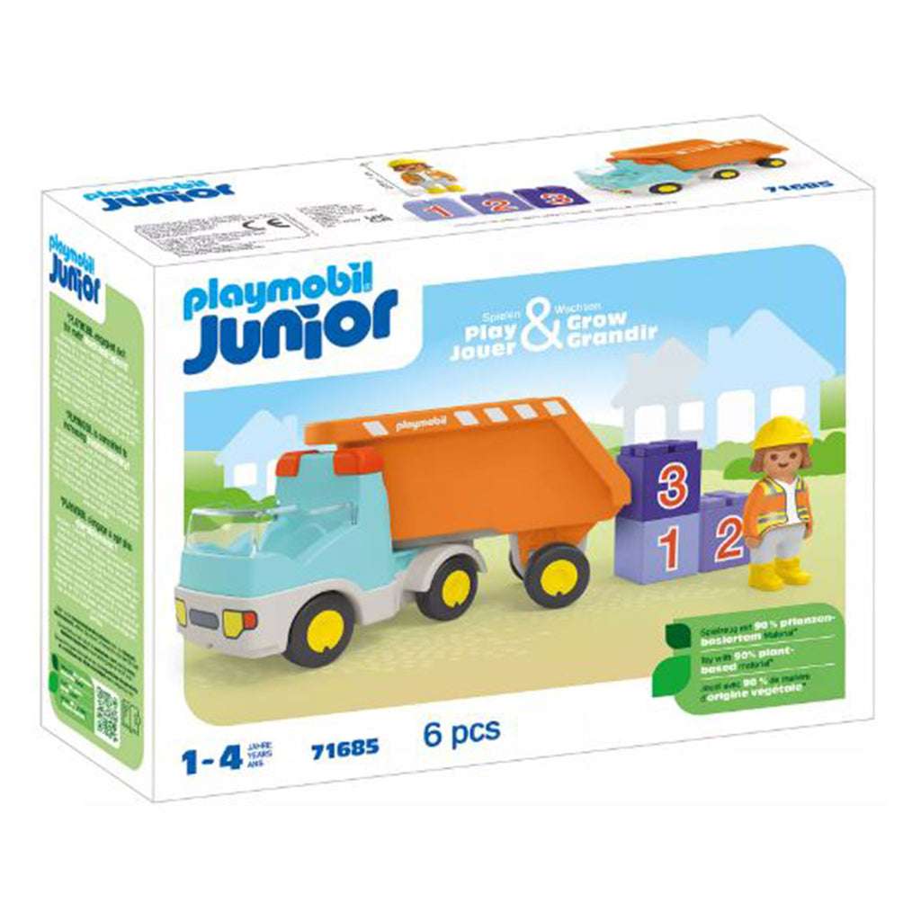 Playmobil Junior Dump Truck Building Set 71685