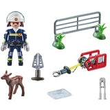 Playmobil Action Heroes Firefighter Animal Rescue Building Set 71467 - Radar Toys