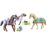 Playmobil Horses Of Waterfall Three Horse Building Set 71356 - Radar Toys