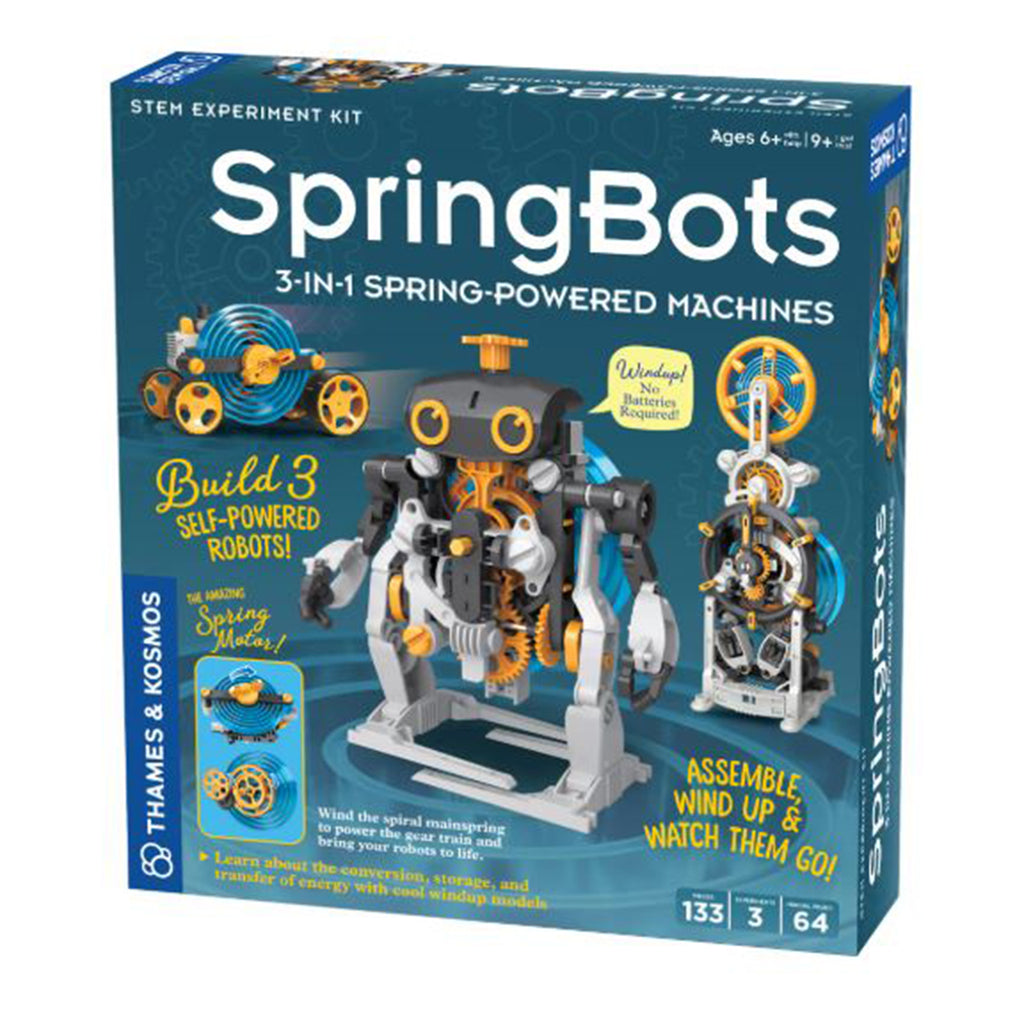 Thames And Kosmos Spring Bots 3 In 1 Spring Powered Machines Set - Radar Toys