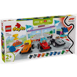 LEGO® DUPLO® F1® Team Race Cars And Drivers Building Set 10445 - Radar Toys