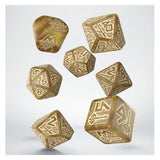 Q-Workshop Dwarven Gold 7 Piece Dice Set - Radar Toys