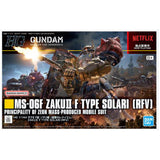 Bandai Gundam Requiem For Vengeance HG Zaku II F Type Solari RFV 1:144 Scale Model Kit - Radar Toys