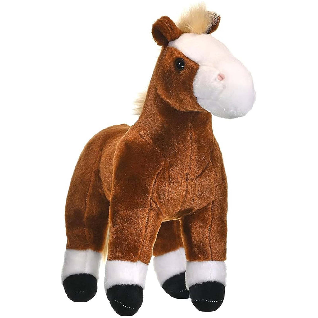 Wild Republic Cuddlekins Horse Brown Standing 12 Inch Plush Figure