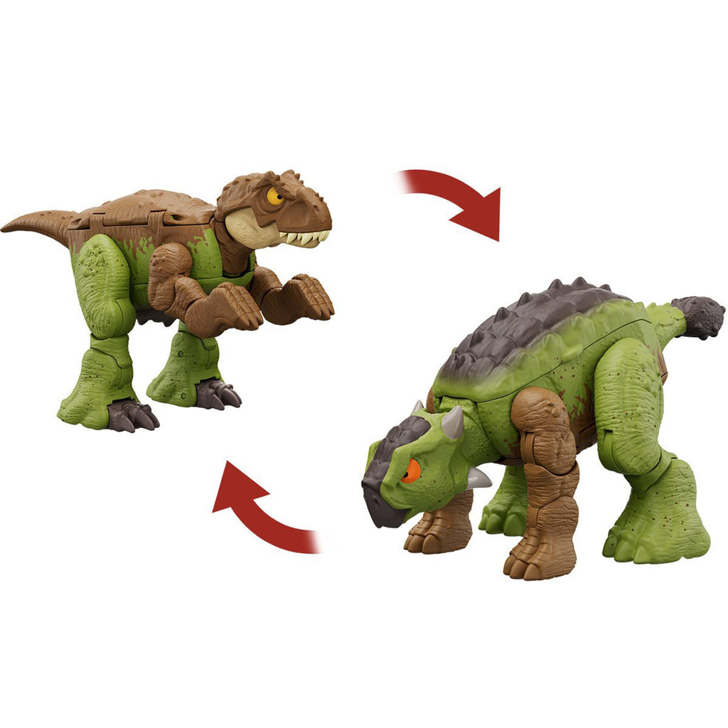 Jurassic World Fierce Changers Tyrannosaurus Rex And Ankylosaurus Figure