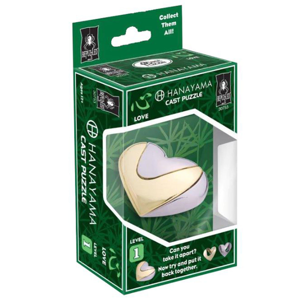 Hanayama Level 1 Love Brain Teaser Cast Puzzle - Radar Toys