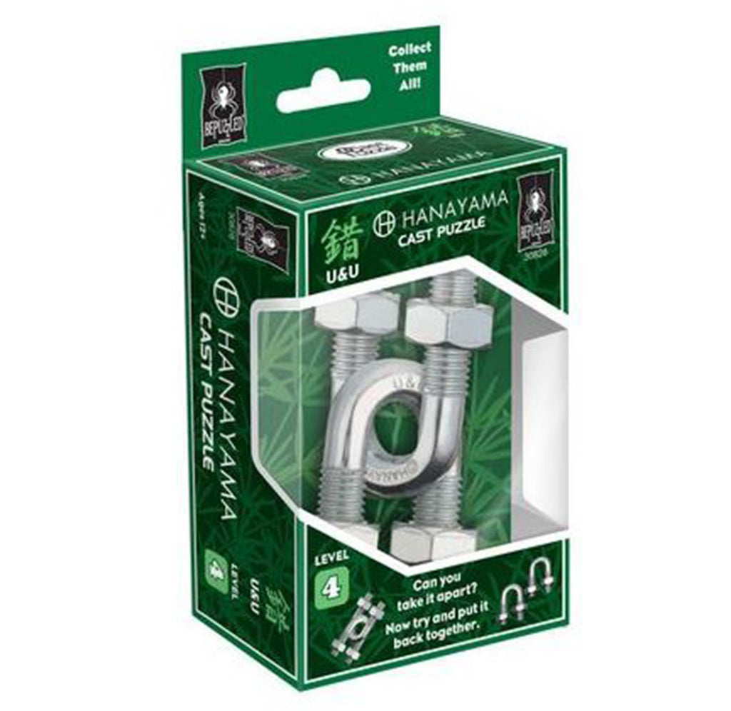 Hanayama Level 4 U And U Cast Brain Teaser Puzzle - Radar Toys