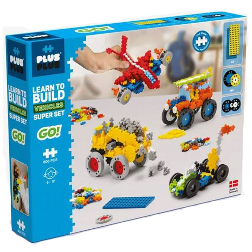 Plus Plus Learn To Build Vehicles Super Set 800 Piece Building Set - Radar Toys