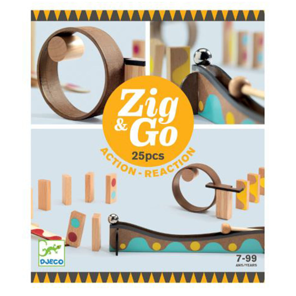 Djeco Zig And Go Dring Action Reaction 25 Piece Building Set