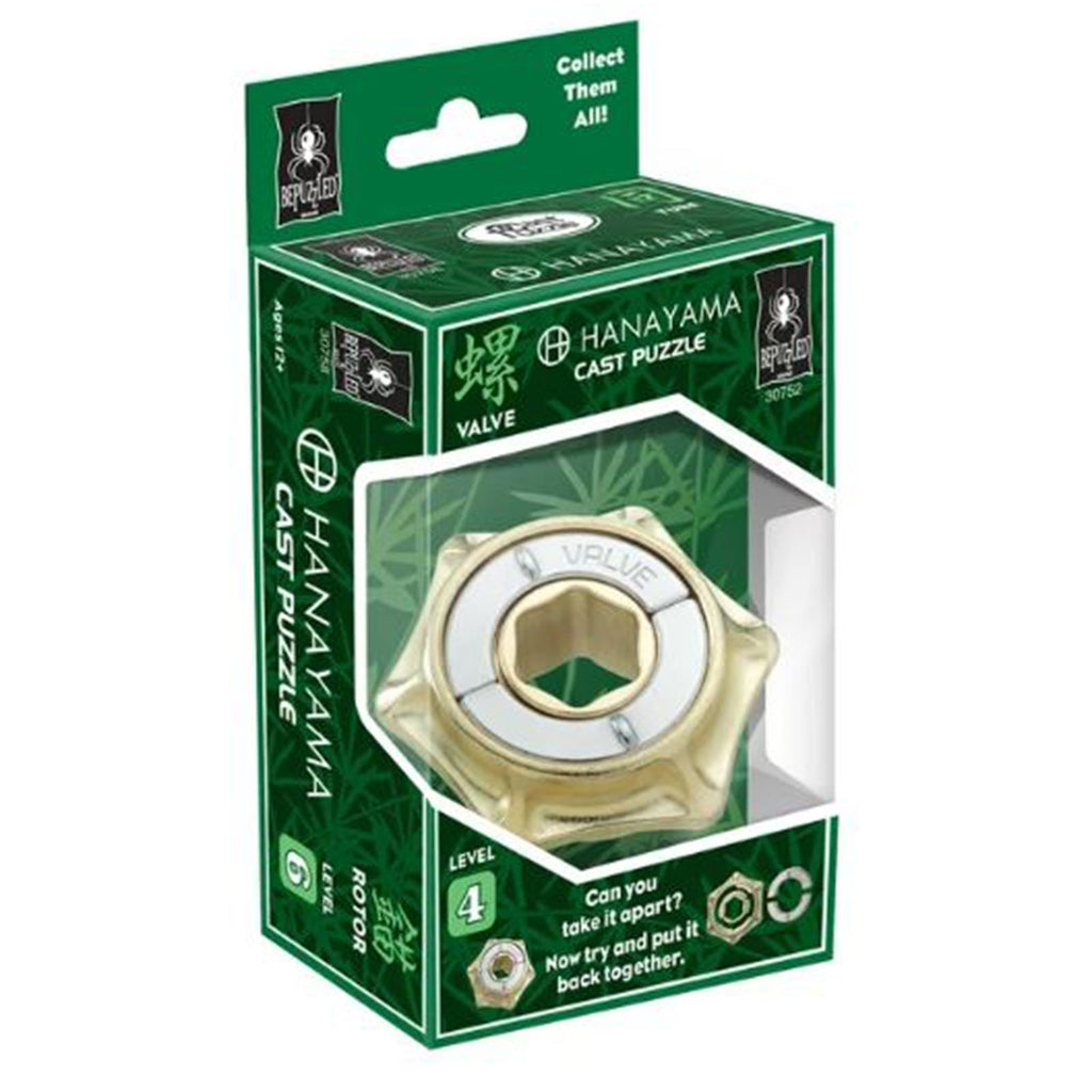 Hanayama Level 4 Valve Cast Brain Teaser Puzzle - Radar Toys