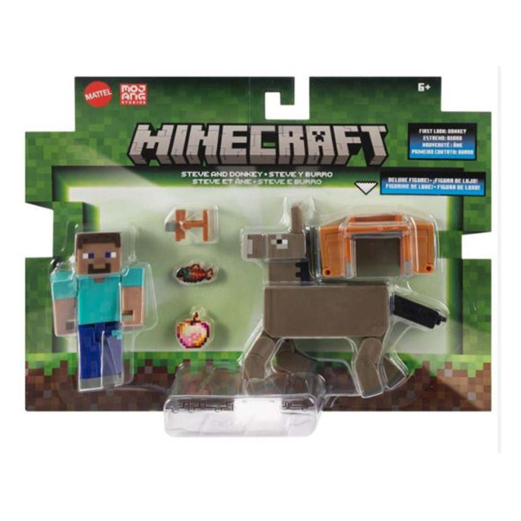 Mattel Minecraft Steve And Donkey Figure Set