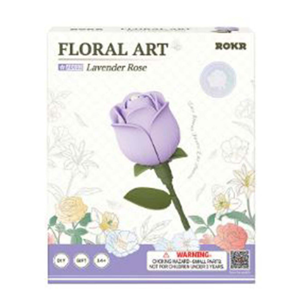 Robotime ROKR Floral Art Lavender Rose Building Set - Radar Toys