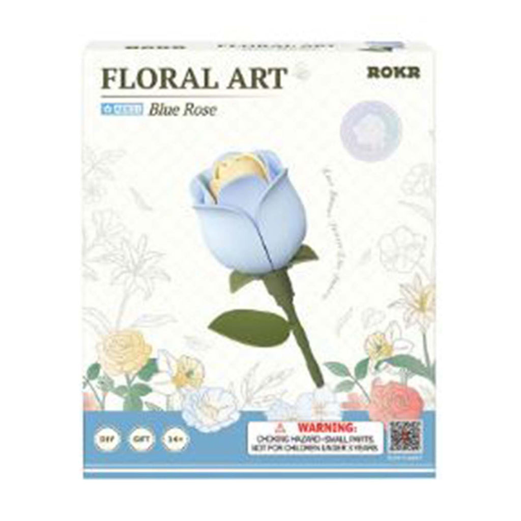 Robotime ROKR Floral Art Blue Rose Building Set - Radar Toys