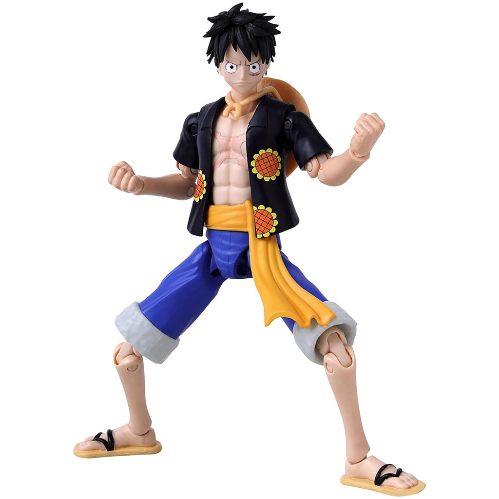 Bandai One Piece Anime Heroes Monkey D Luffy Dressrosa 5.5 Inch Action Figure