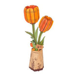 Robotime Rowood Orange Tulip Wooden Bloom Craft - Radar Toys