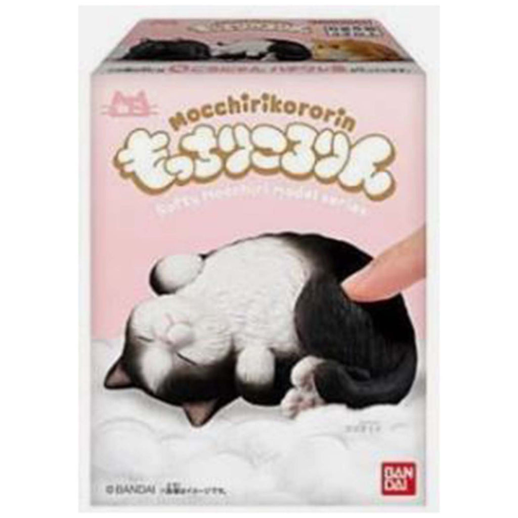 Bandai Mocchiri Kororin Cats Black And White Lying Down Single Blind Box