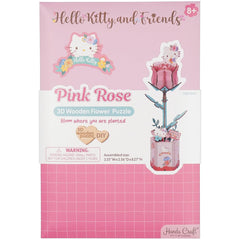 Hands Craft Sanrio Hello Kitty And Friends Pink Rose DIY 3D Wooden Flower Puzzle - Radar Toys