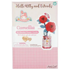 Hands Craft Sanrio Hello Kitty And Friends My Melody Camellia DIY 3D Wooden Flower Puzzle - Radar Toys