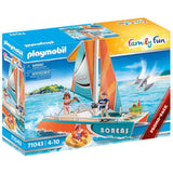 Playmobil Family Fun Catamaran Building Set 71043 - Radar Toys