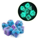 Foam Brain Supernova Glow In The Dark 7 Piece Dice Set - Radar Toys