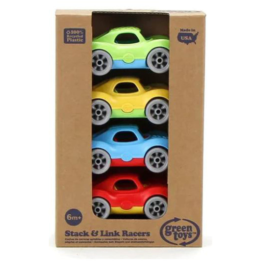Green Toys Stack & Link Racers 4 Vehicle Set