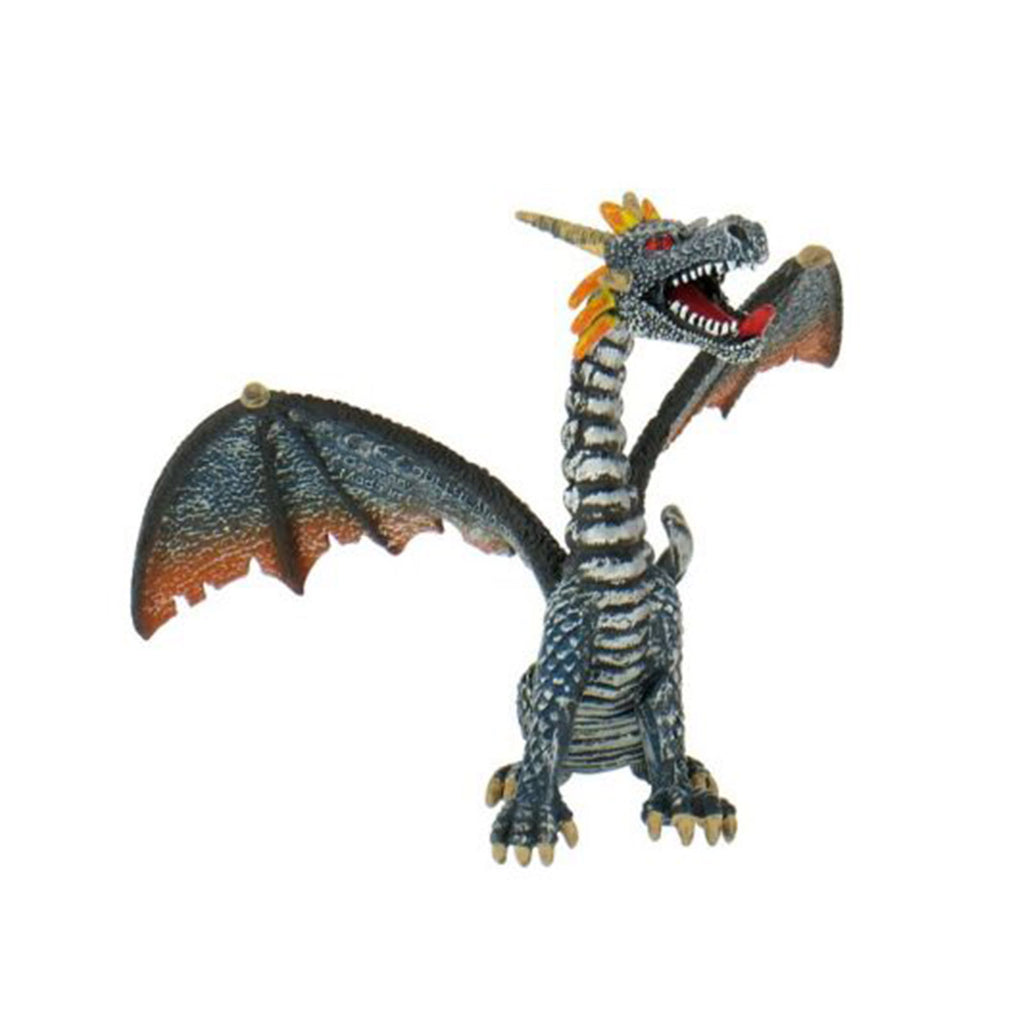 Bullyland Dragon Sitting Blue Silver Fantasy Figure 75594