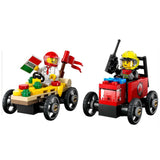 LEGO® City Pizza Verses Fire Truck Race Car Pack Building Set 60458 - Radar Toys