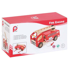 Pintoy Fire Engine Wooden Toy Vehicle - Radar Toys
