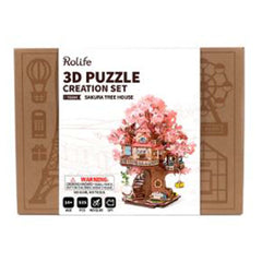 Robotime Rolife Sakura Tree House 3D Puzzle Creation Set - Radar Toys