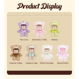 Robotime Rolife Nanci Colorful Chocolate Cutie Bears Single Blind Box Figure - Radar Toys