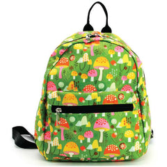 Comeco Mushroom Motif Polyester Mini Backpack - Radar Toys