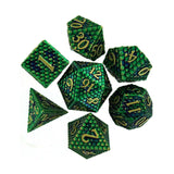 Foam Brain Dragon Scale Venom Metal RPG Dice Set - Radar Toys