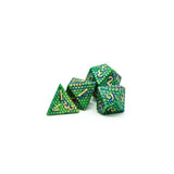 Foam Brain Dragon Scale Venom Metal RPG Dice Set - Radar Toys