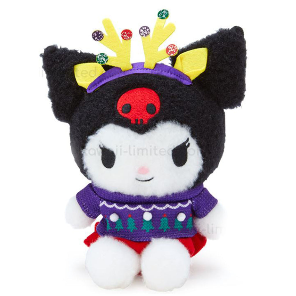 Sanrio Original Kuromi Christmas Sweater 7 Inch Plush Figure