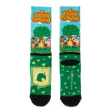 Bioworld Animal Crossing Panel Print Single Pair Men's Crew Socks - Radar Toys