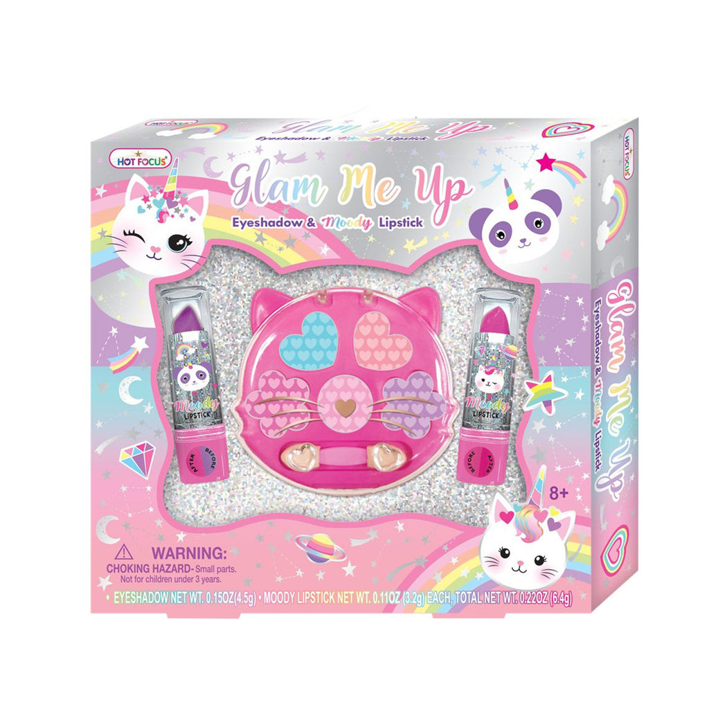 Hot Focus Glam Me Up Eyeshadow And Moody Lipstick Caticorn Set - Radar Toys