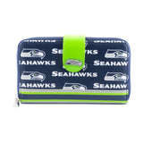 Loungefly NFL Seattle Seahawks Logo All Over Print Bifold Wallet - Radar Toys