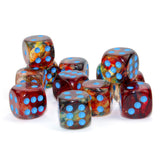 Chessex 7 Set Polyhedral Dice Nebula Primary Blue D6 Luminary CHX27759 - Radar Toys