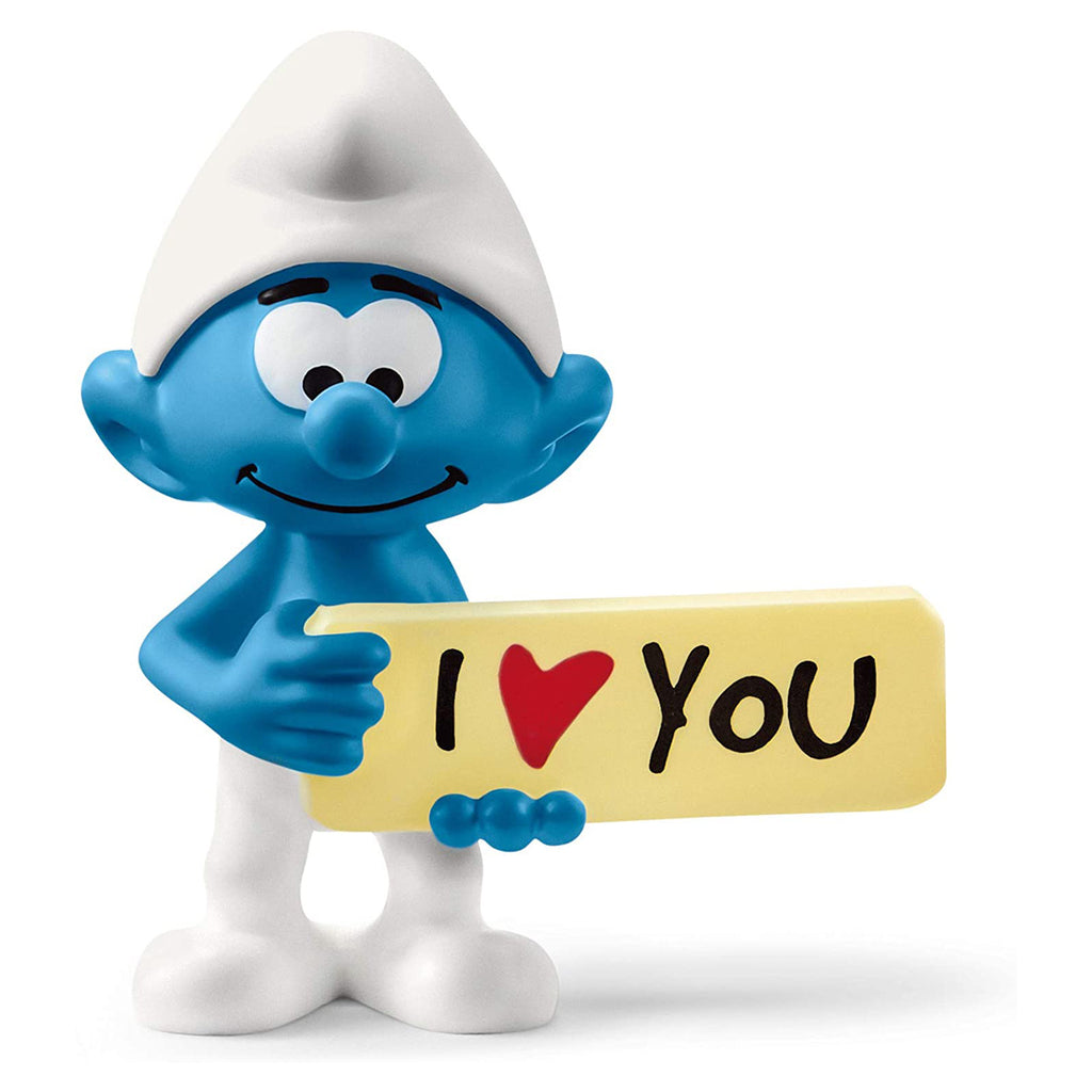 Schleich Smurfs Smurf with Sign Figure 20823