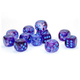 Chessex 7 Set Polyhedral Dice Nebula Nocturnal Blue D6 Luminary CHX27757 - Radar Toys