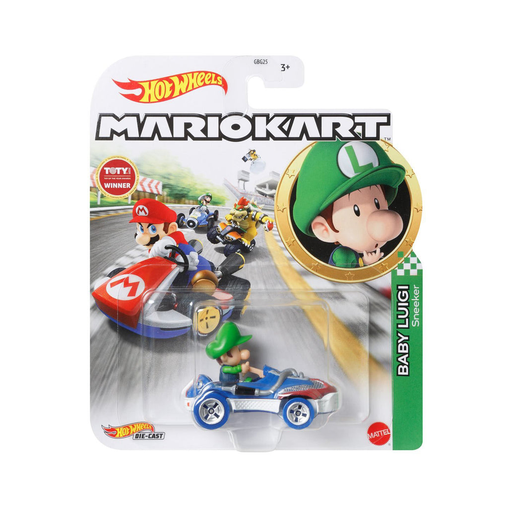 Hot Wheels Mario Kart Baby Luigi Sneeker Kart - Radar Toys