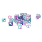 Chessex 12mm D6 Set Dice 36 Count Nebula Wisteria White Luminary CHX 27945 - Radar Toys