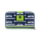 Loungefly NFL Seattle Seahawks Logo All Over Print Bifold Wallet - Radar Toys