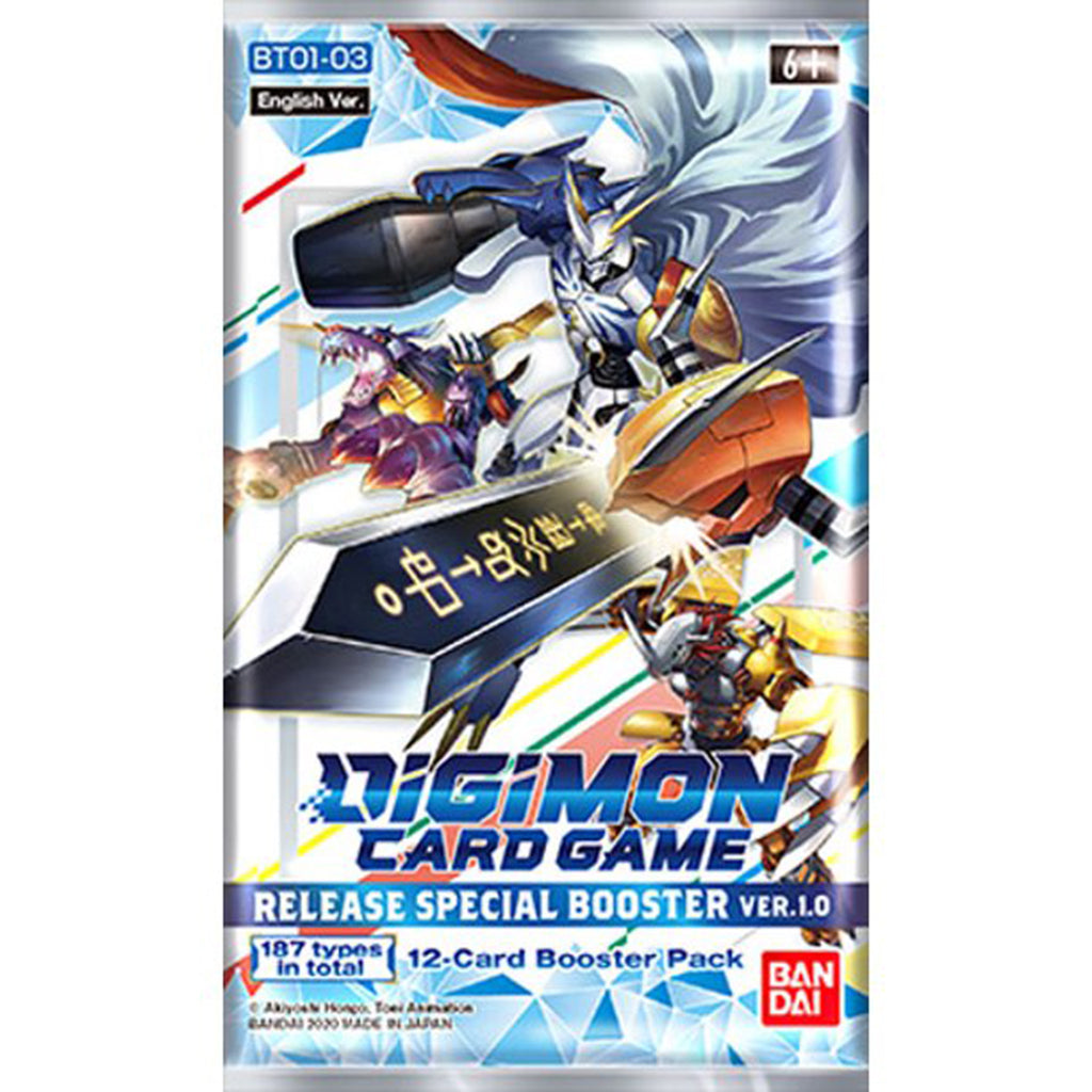Digimon Card Game Release Special Booster Ver 1.0 Booster Pack- 12 Cards - Radar Toys