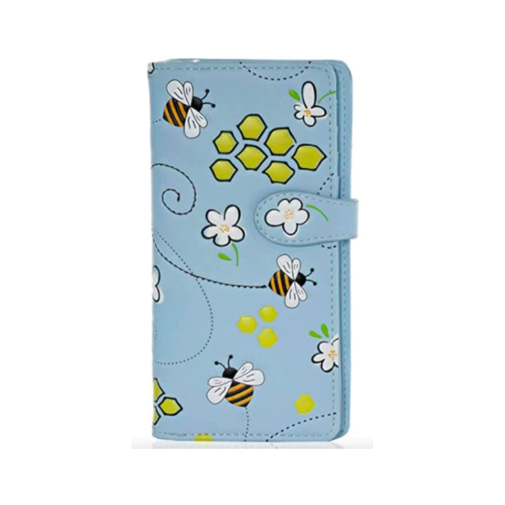 Shagwear Honeycombs Large Blue Zipper Wallet - Radar Toys