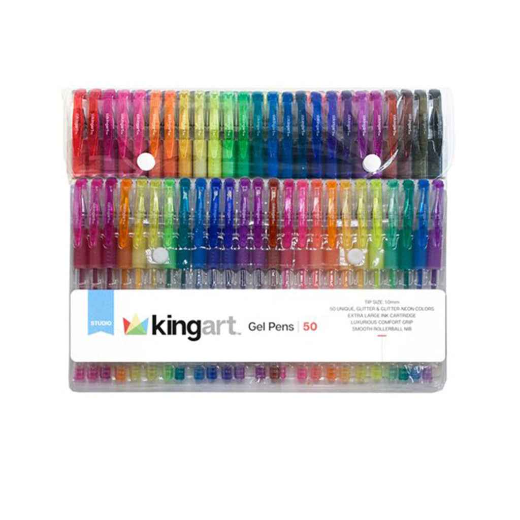 Kingart 50 Colored Gel Pens Art Set - Radar Toys