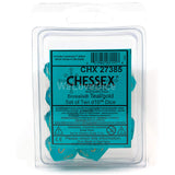 Chessex 7 Set Polyhedral Dice Borealis Teal Gold Luminary D10s CHX27385 - Radar Toys